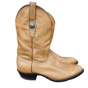 DAN Post Rio Genuine Leather Tan Cowboy Boots Sz 9